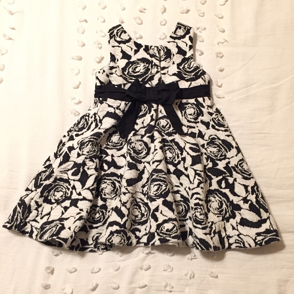 JANIE & JACK Big City Chic Rose Floral Dress Black - Picture 5 of 7